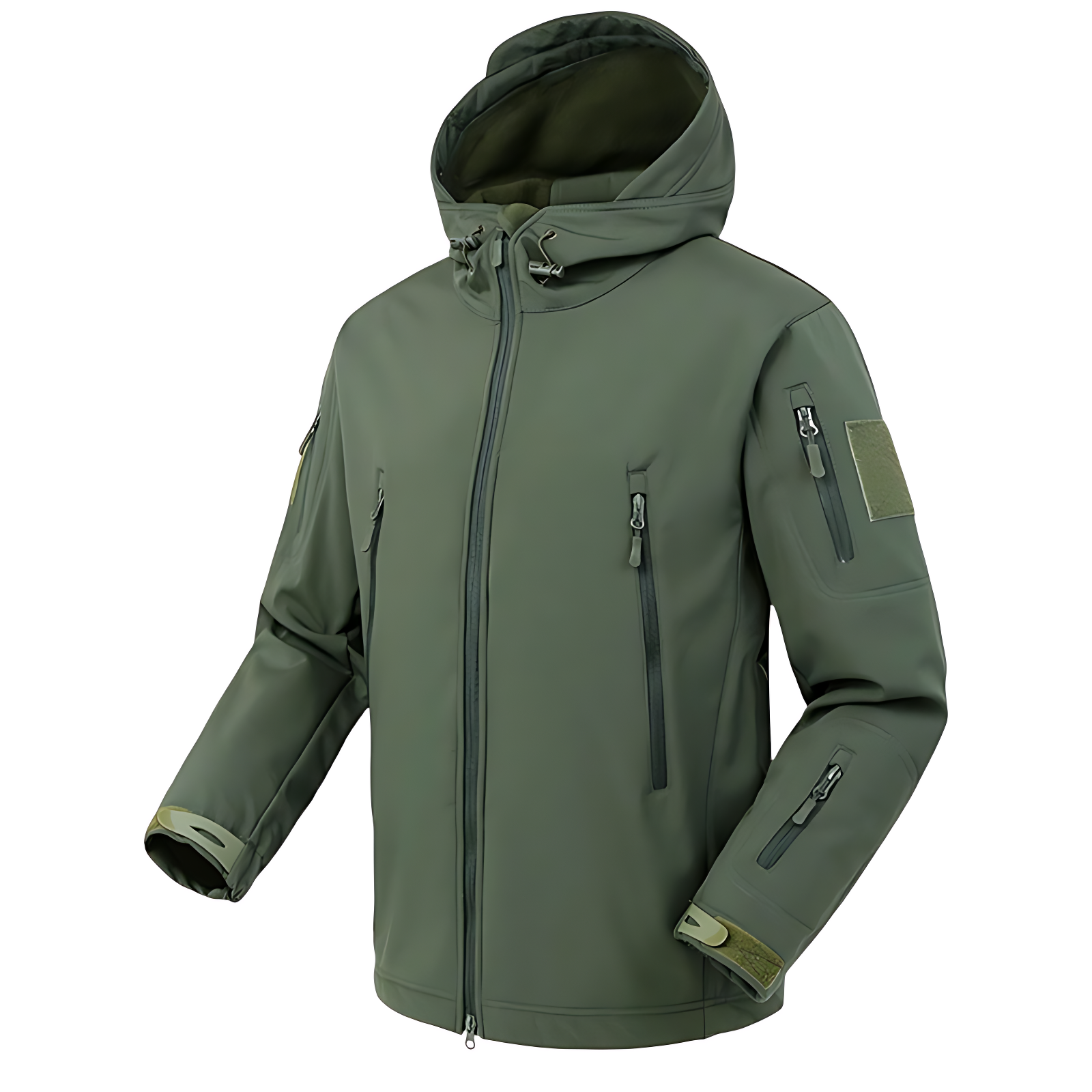 Military waterproof jacket with fleece lining