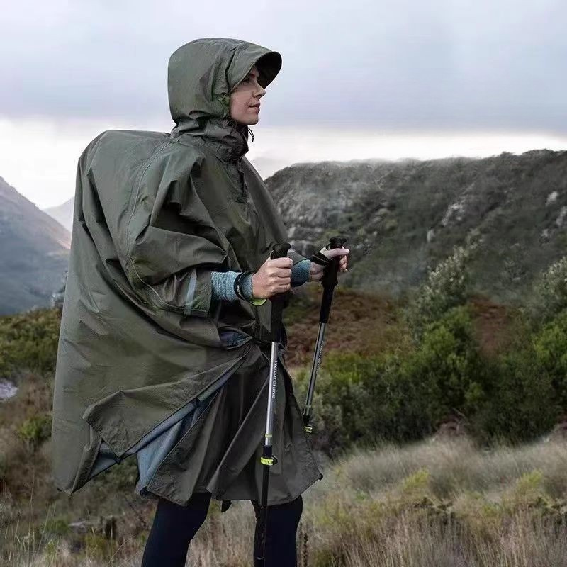 Multifunctional military poncho tent