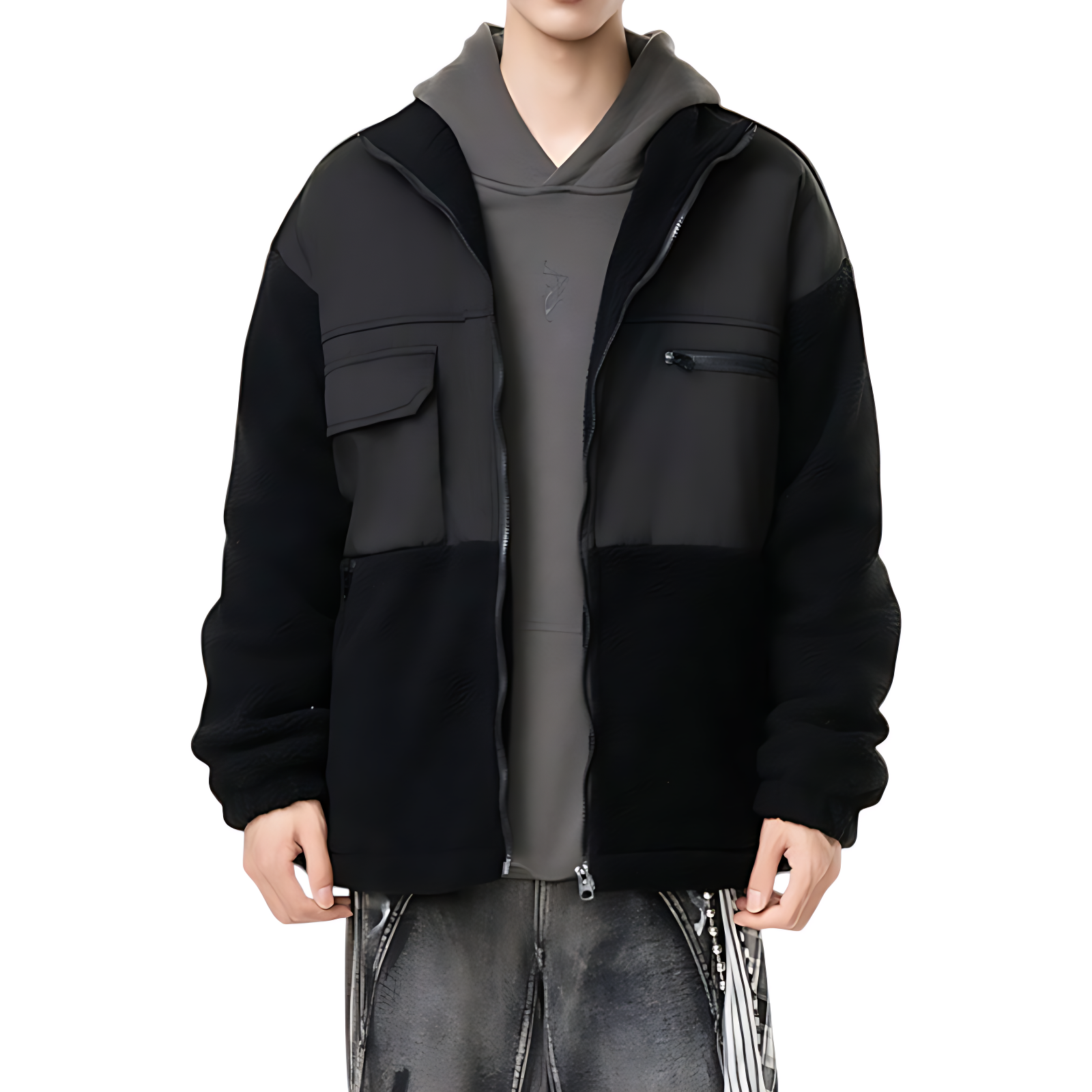 Outdoor camping fleece jumper