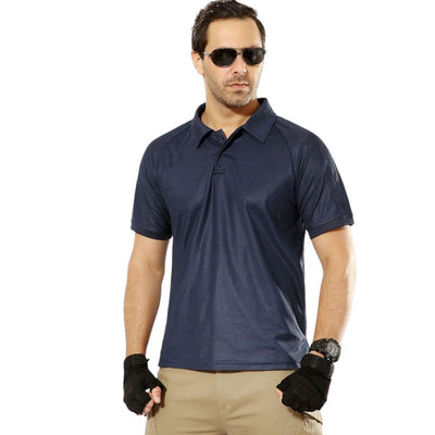 Polo shirt with velcro patch