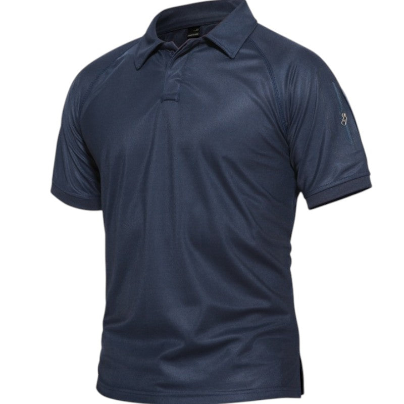Polo shirt with velcro patch