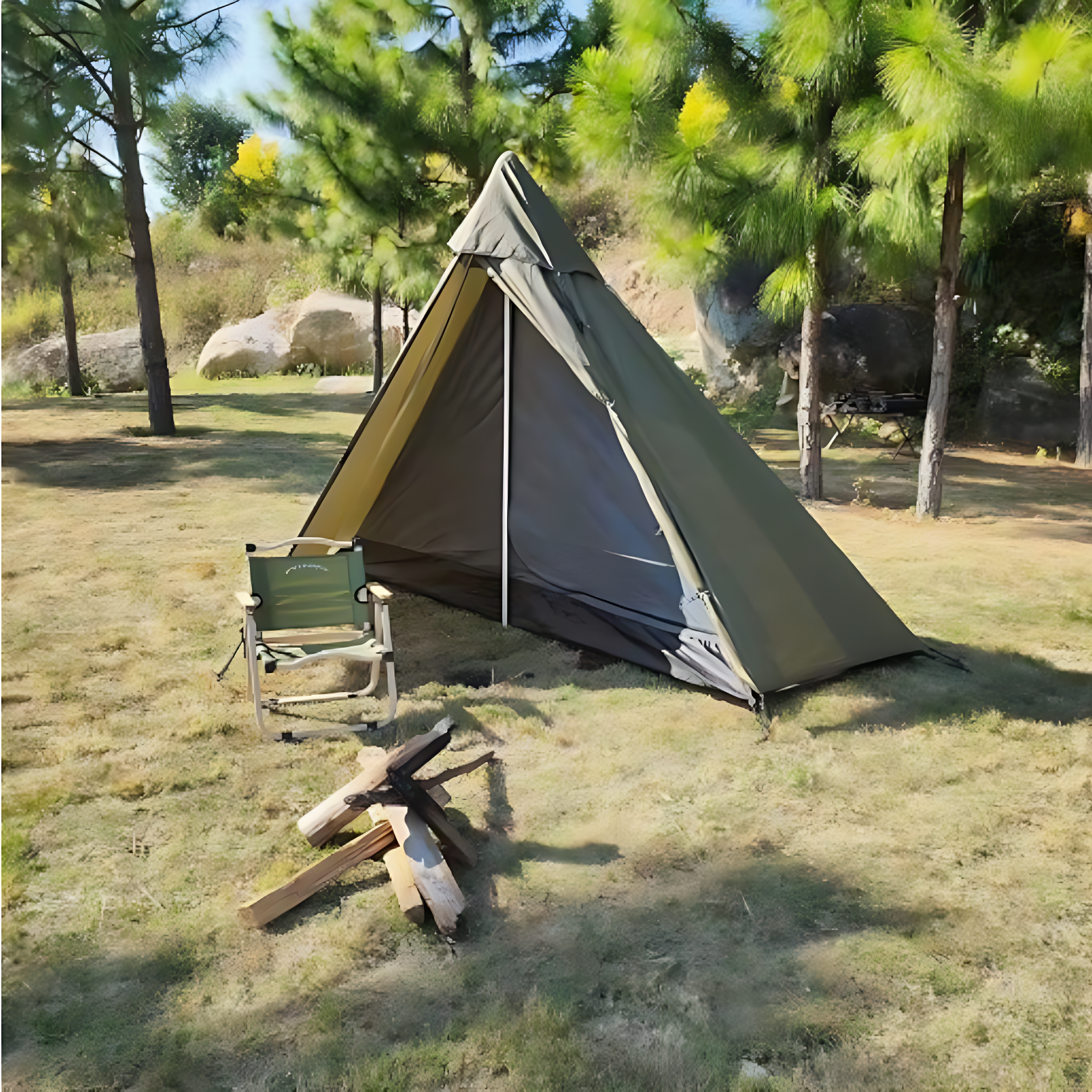 Pyramid camping tent