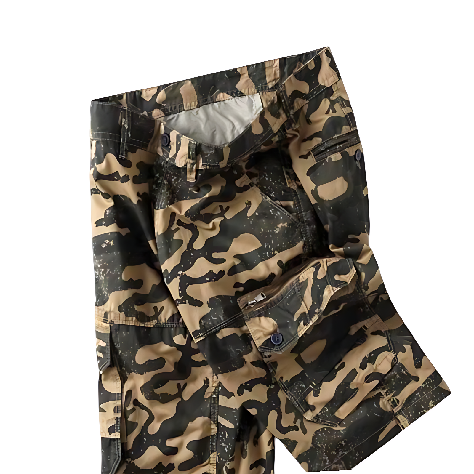 Quality Camo Cargo Shorts with Zipper Pockets