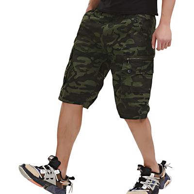 Quality Camo Cargo Shorts with Zipper Pockets