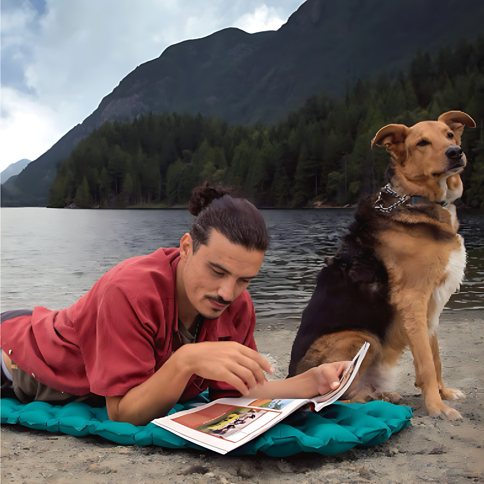 Reflective sleeping mat inflatable