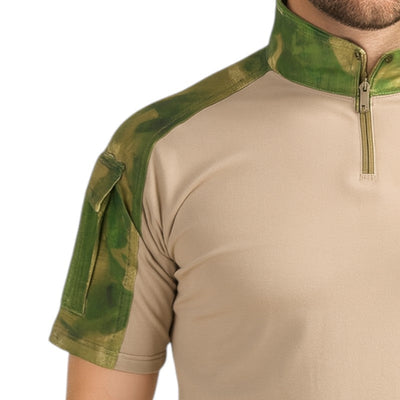 Shirt with velcro patch military