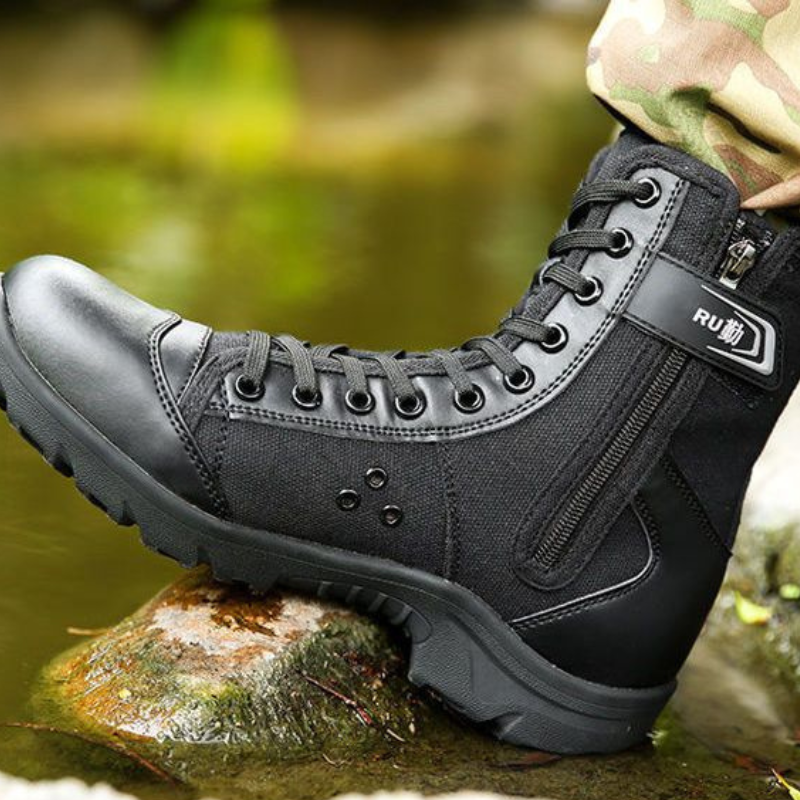 side zip tactical boots