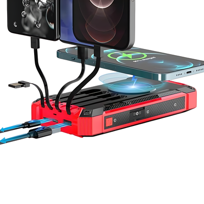 Solar Powered Power Bank with Cable