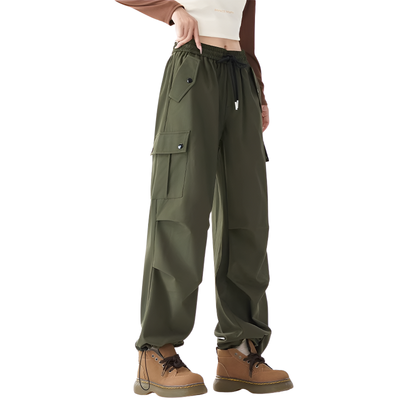 Straight leg cargo trousers womens