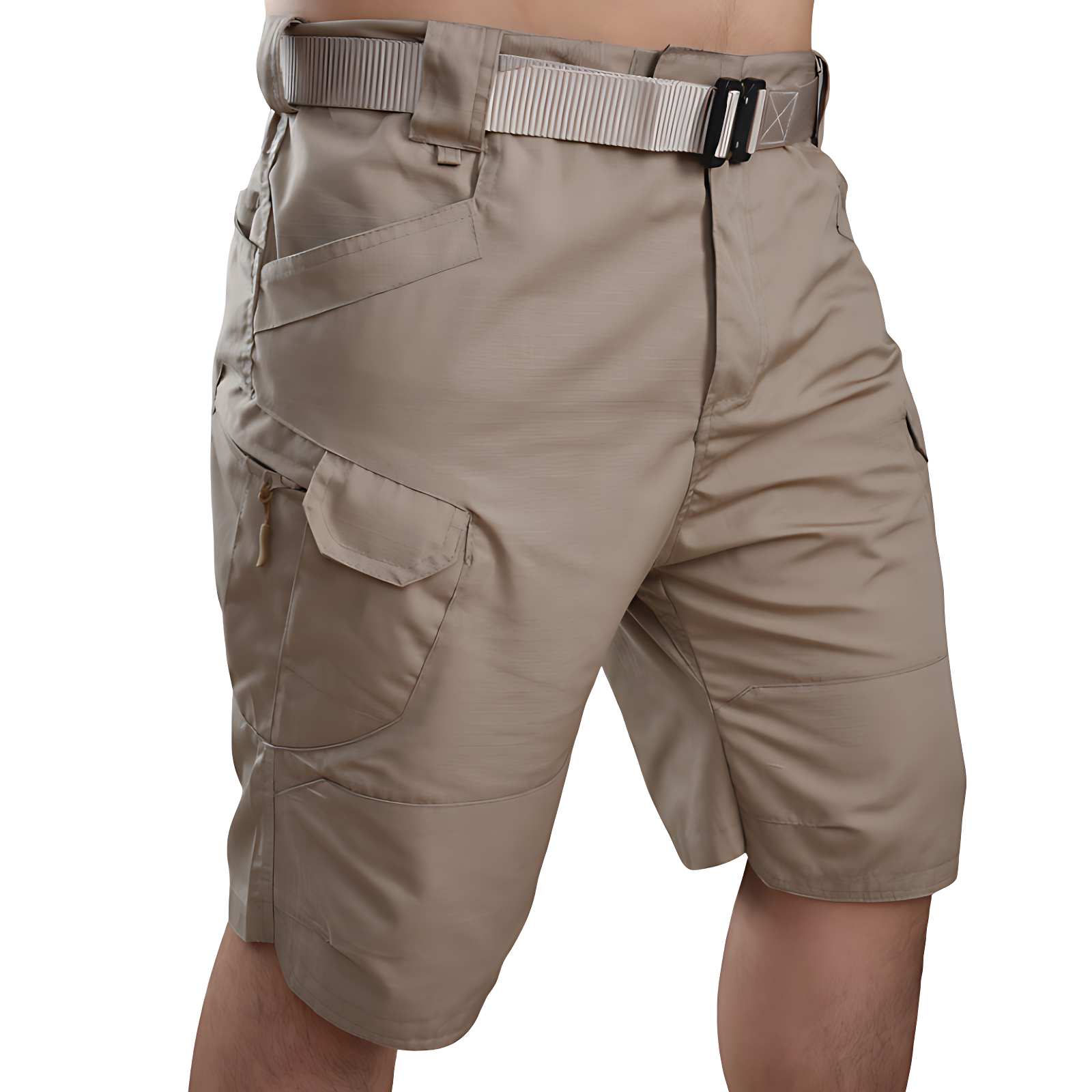 Urban khaki tactical combat shorts