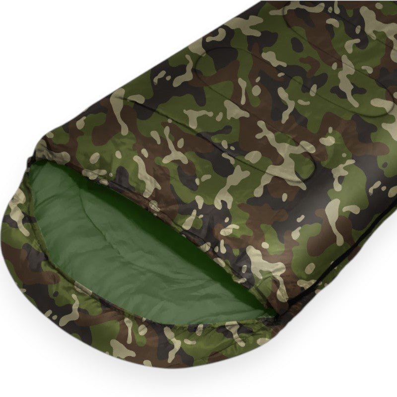 Warm camo sleeping bag