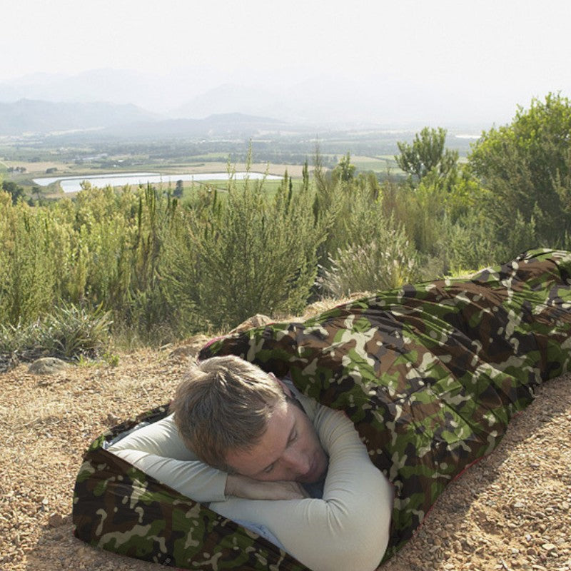 Warm camo sleeping bag