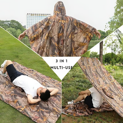 Waterproof poncho for hunting