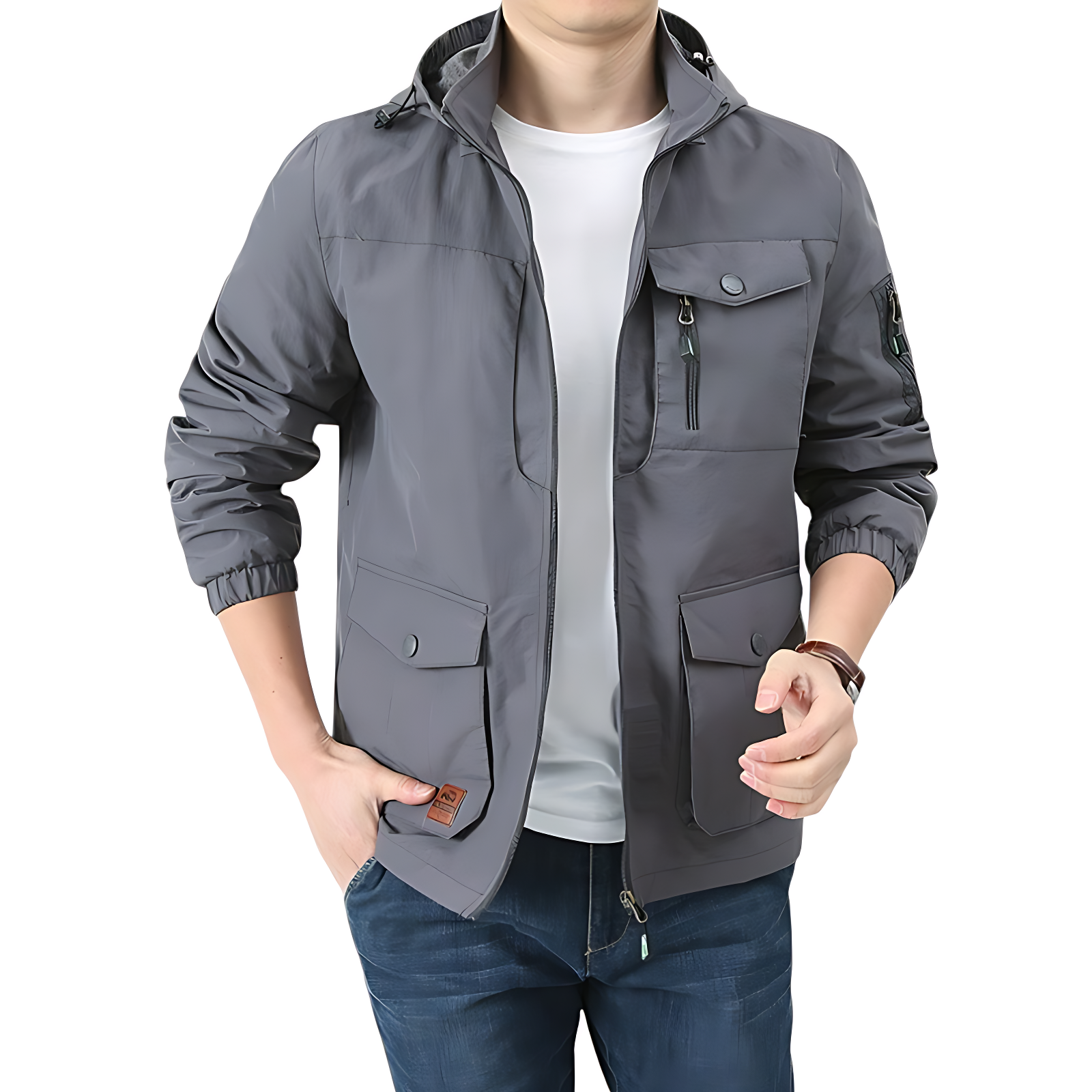 Waterproof zip down hoodie