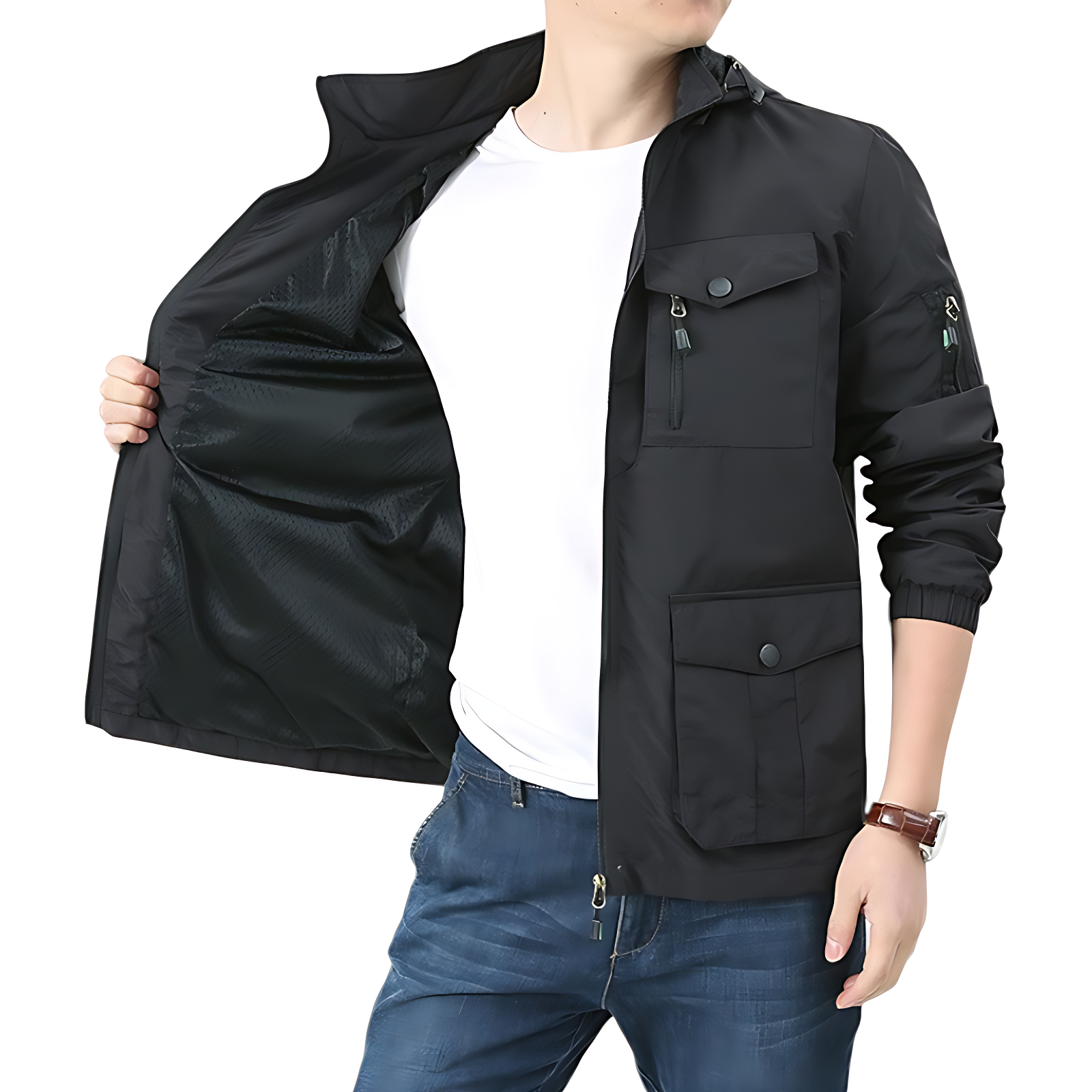 Waterproof zip down hoodie