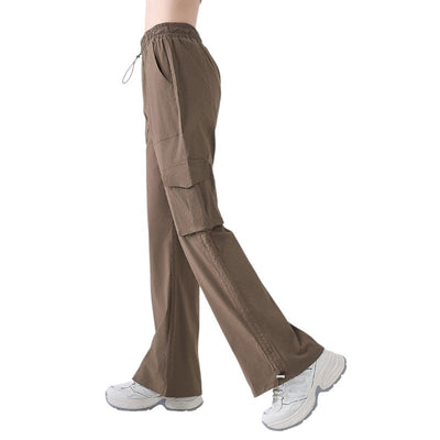 Womens flared cargo trousers