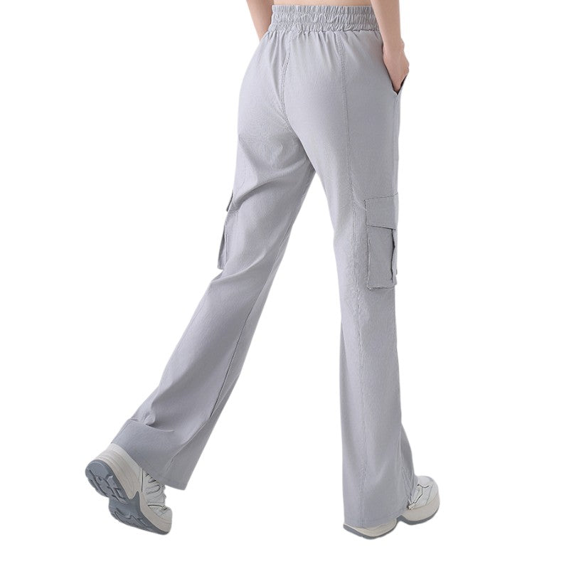 Womens flared cargo trousers