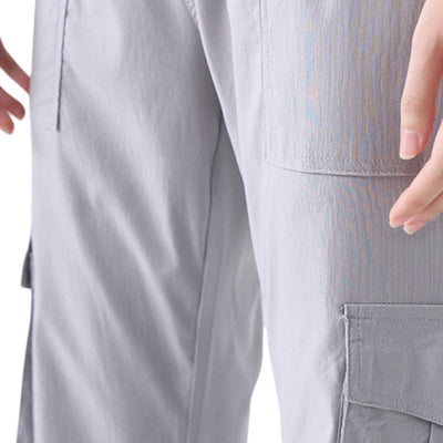 Womens flared cargo trousers