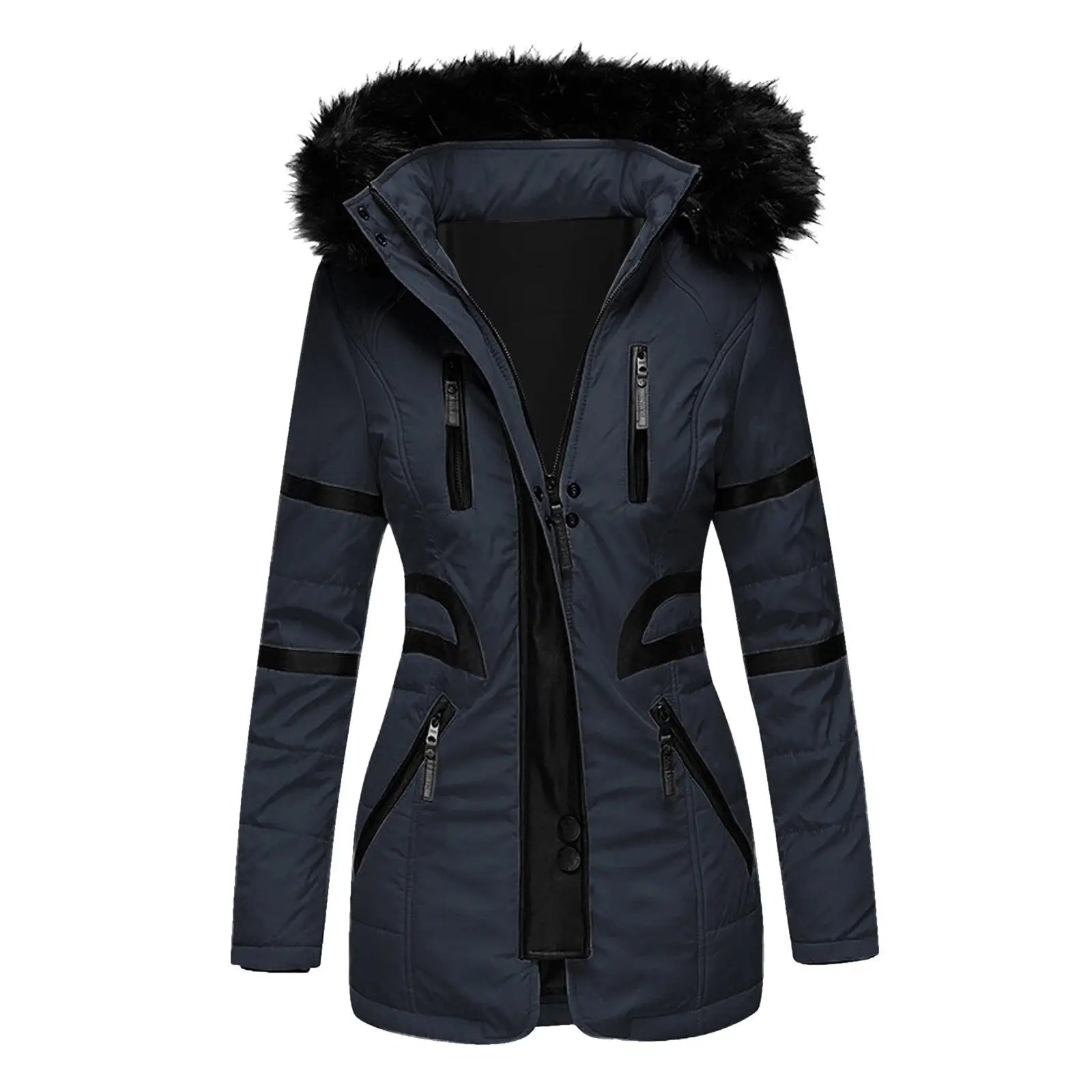 Womens Hooded Army Parka Coat