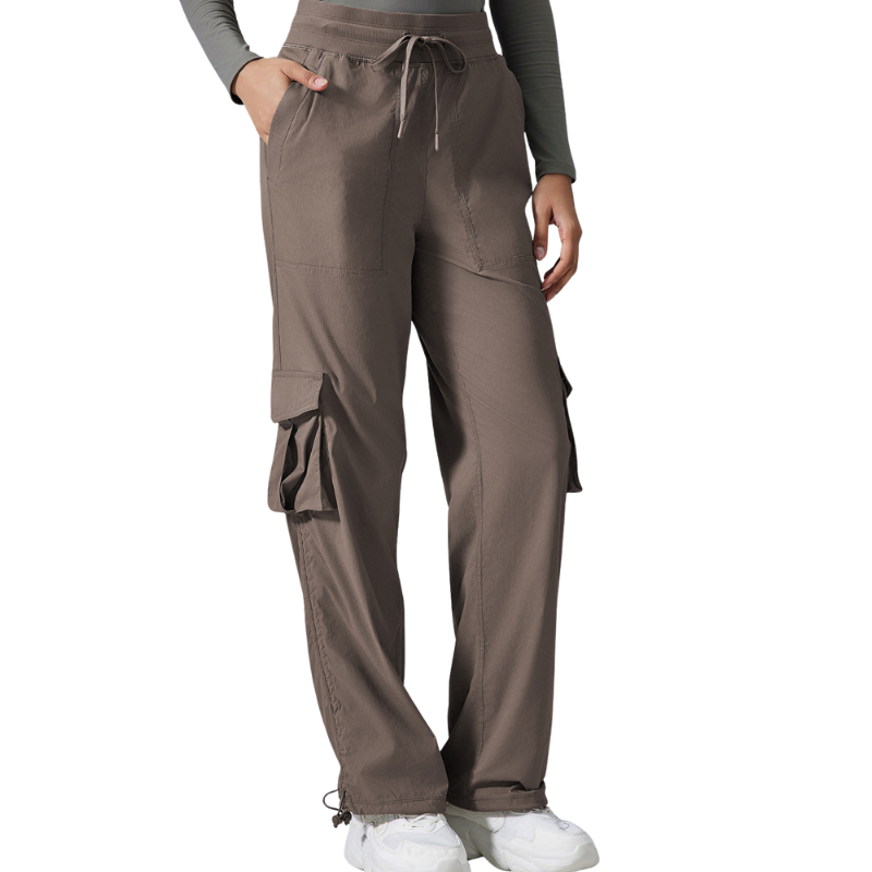 Womens wide leg cargo trousers