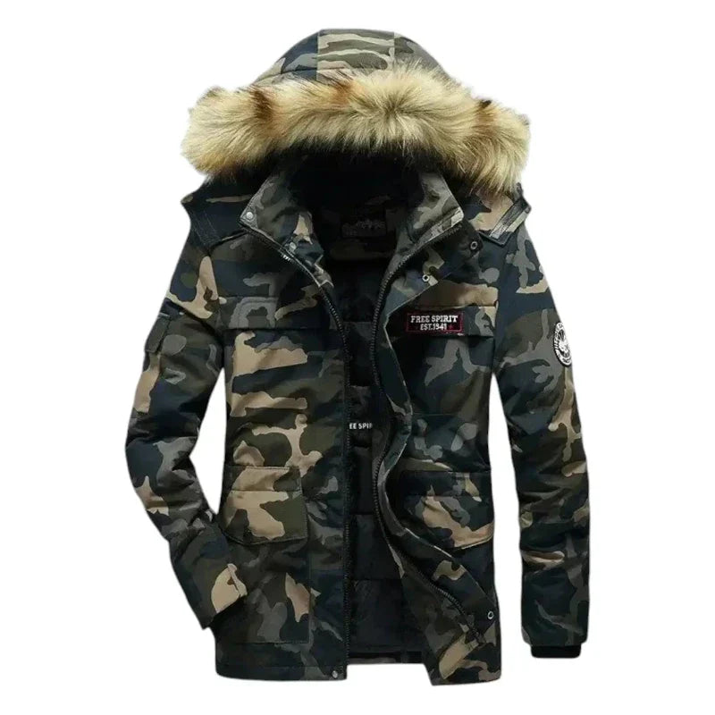 Army Parka Jacket with Fur