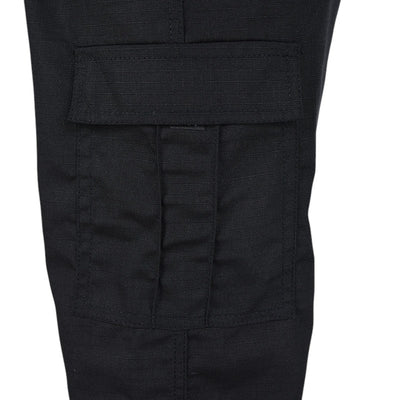 Black ripstop combat trousers