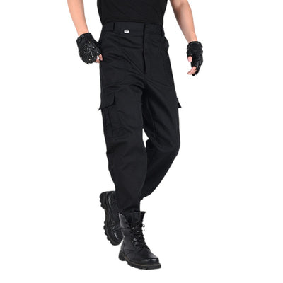 Black ripstop combat trousers