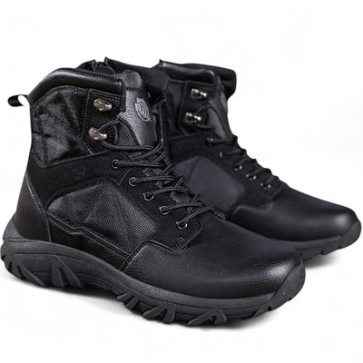 Black tactical combat boots