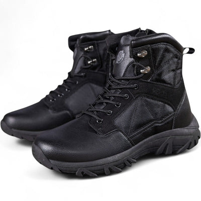 Black tactical combat boots