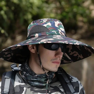 Blue military bush hat