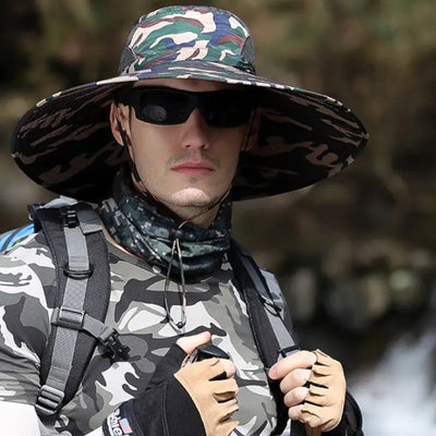 Blue military bush hat