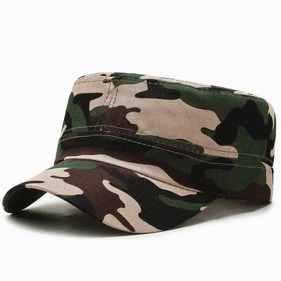 Buff military cap
