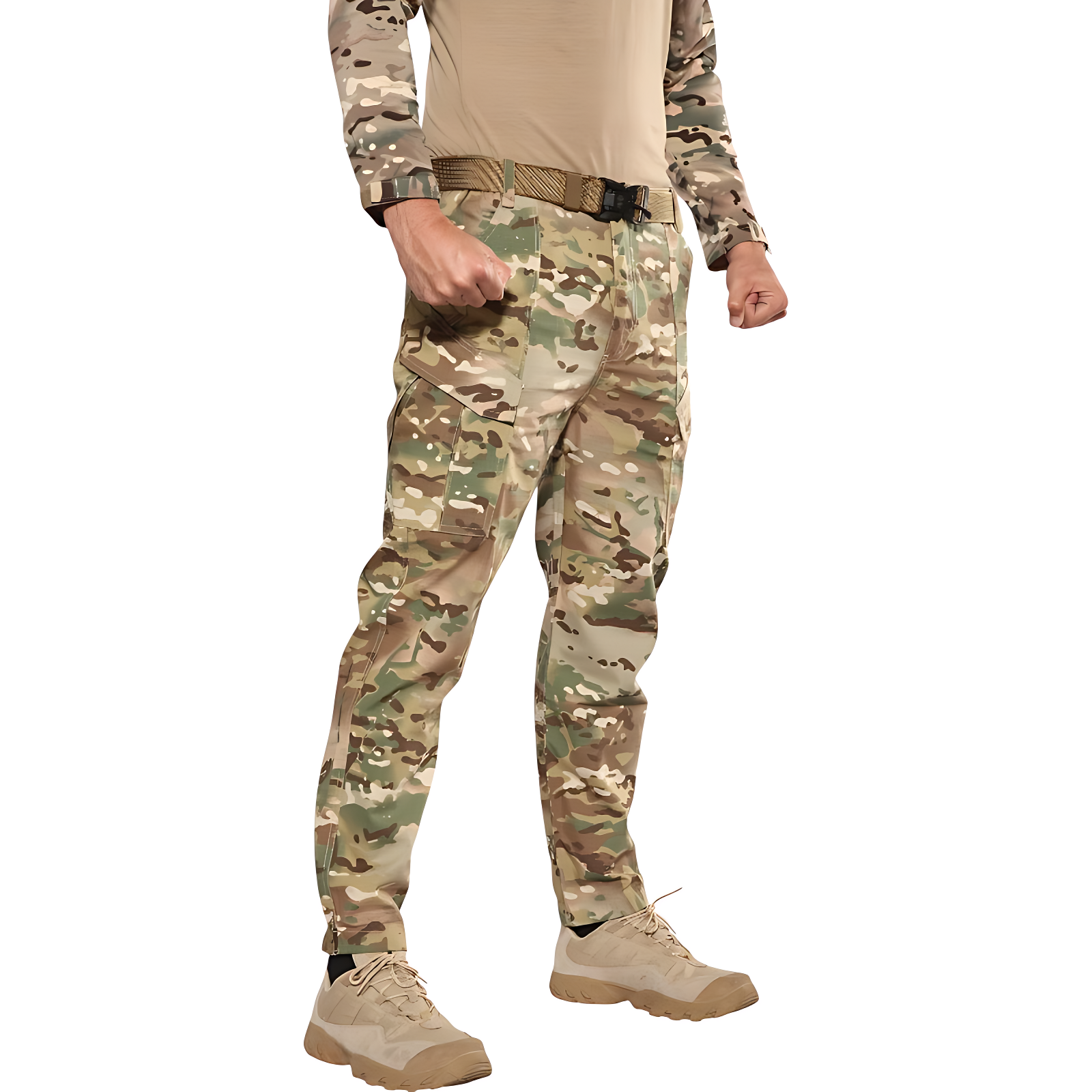 Camo combat trousers