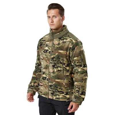 Camouflage fleece jacket army