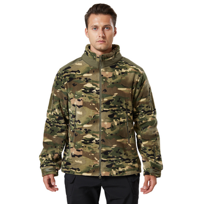 Camouflage fleece jacket army