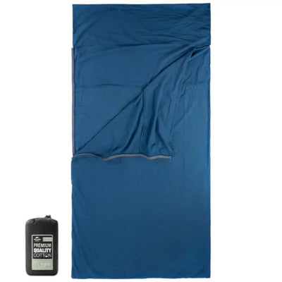 Compact sleeping bag liner
