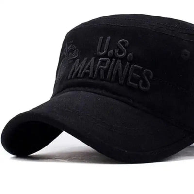 Flat top military cap