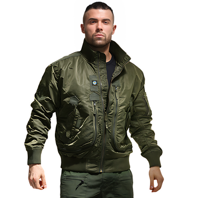 Green camo bomber jacket