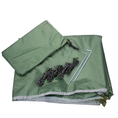 Green camping tarp