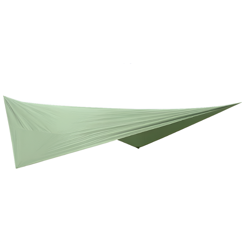 Green camping tarp