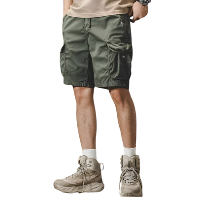 Green cargo shorts mens