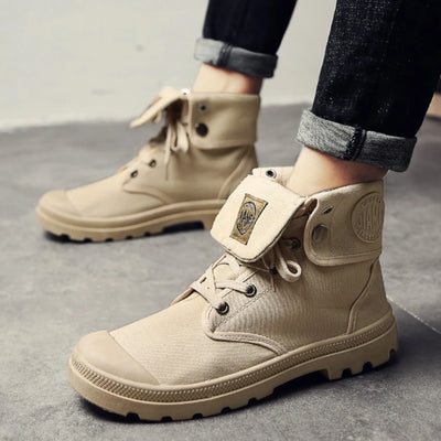 Hunter canvas desert commando boots