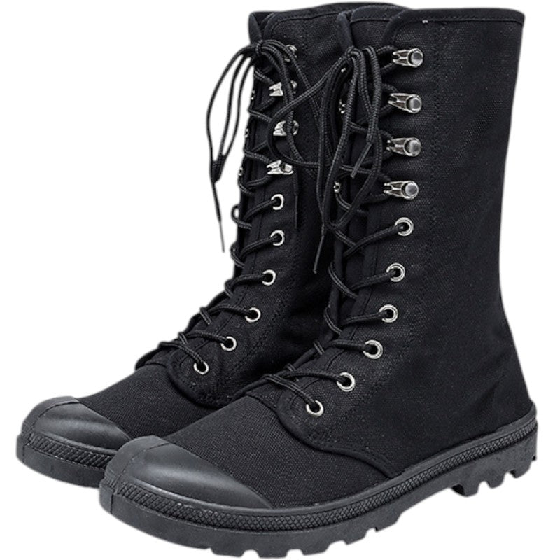 Knee high tactical boots