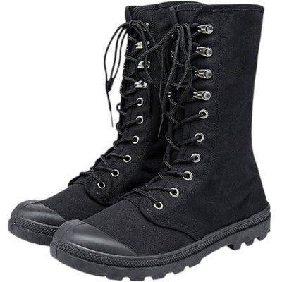 Knee high tactical boots