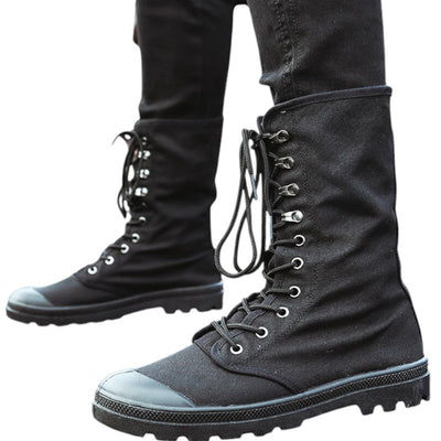 Knee high tactical boots