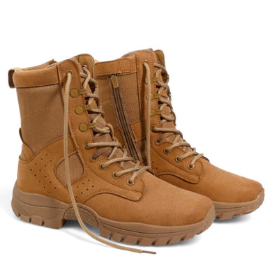 Lace-Up Zip Tactical Tan Desert Boots