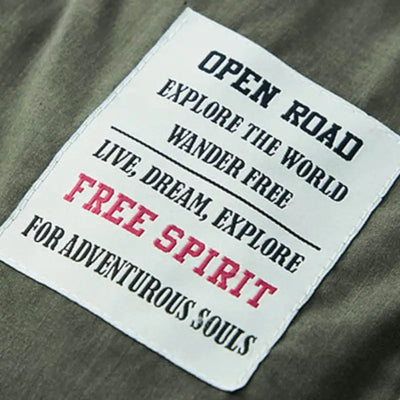 Men denim military jacket