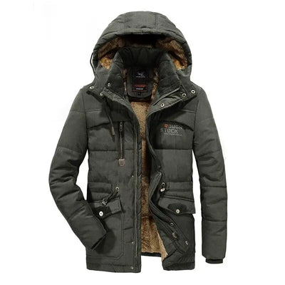 Mens army parka hood
