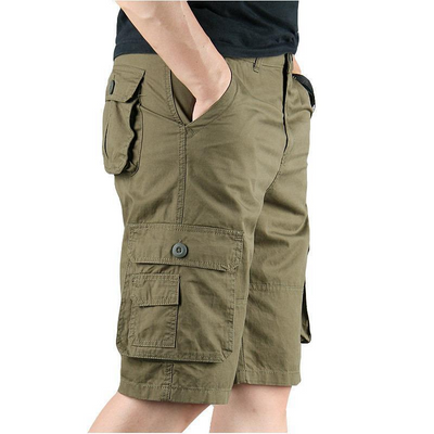 Mens cotton cargo shorts