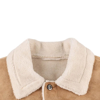 Men’s Faux Leather Military Jacket